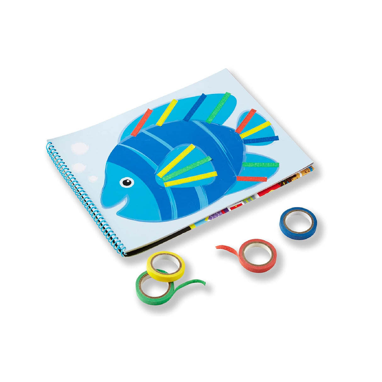 Melissa & Doug Tape Activity Book: 4 Rolls of Easy-Tear Tape and 20 Reusable Scenes