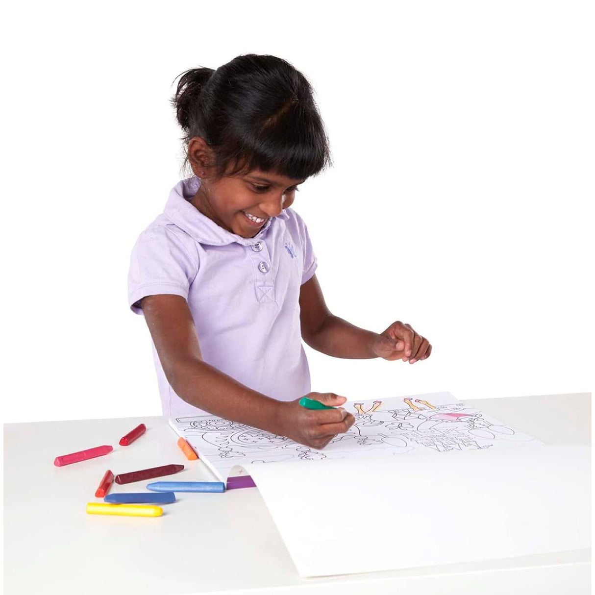 Melissa & Doug Jumbo 50-Page Kids' Coloring Pad - Horses, Hearts, Flowers