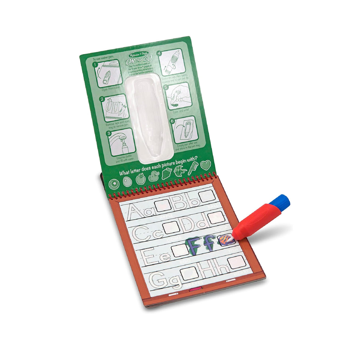 Melissa & Doug On the Go Water Wow! Reusable Water-Reveal Activity Pad - Alphabet