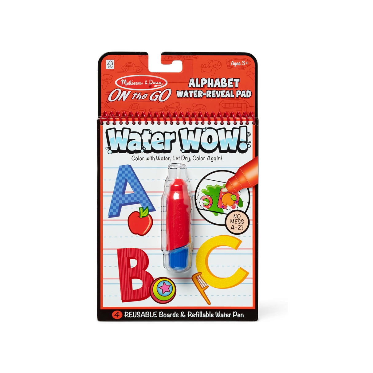 Melissa & Doug On the Go Water Wow! Reusable Water-Reveal Activity Pad - Alphabet