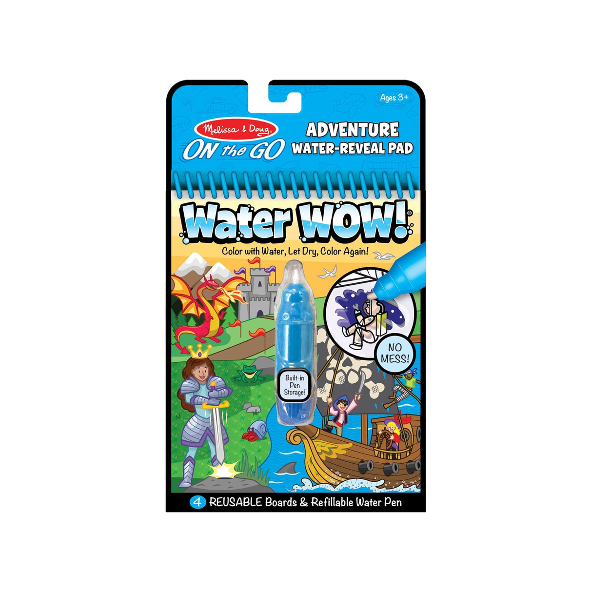 Melissa & Doug On The Go Water Wow! Reusable Water-Reveal Activity Pad – Adventure