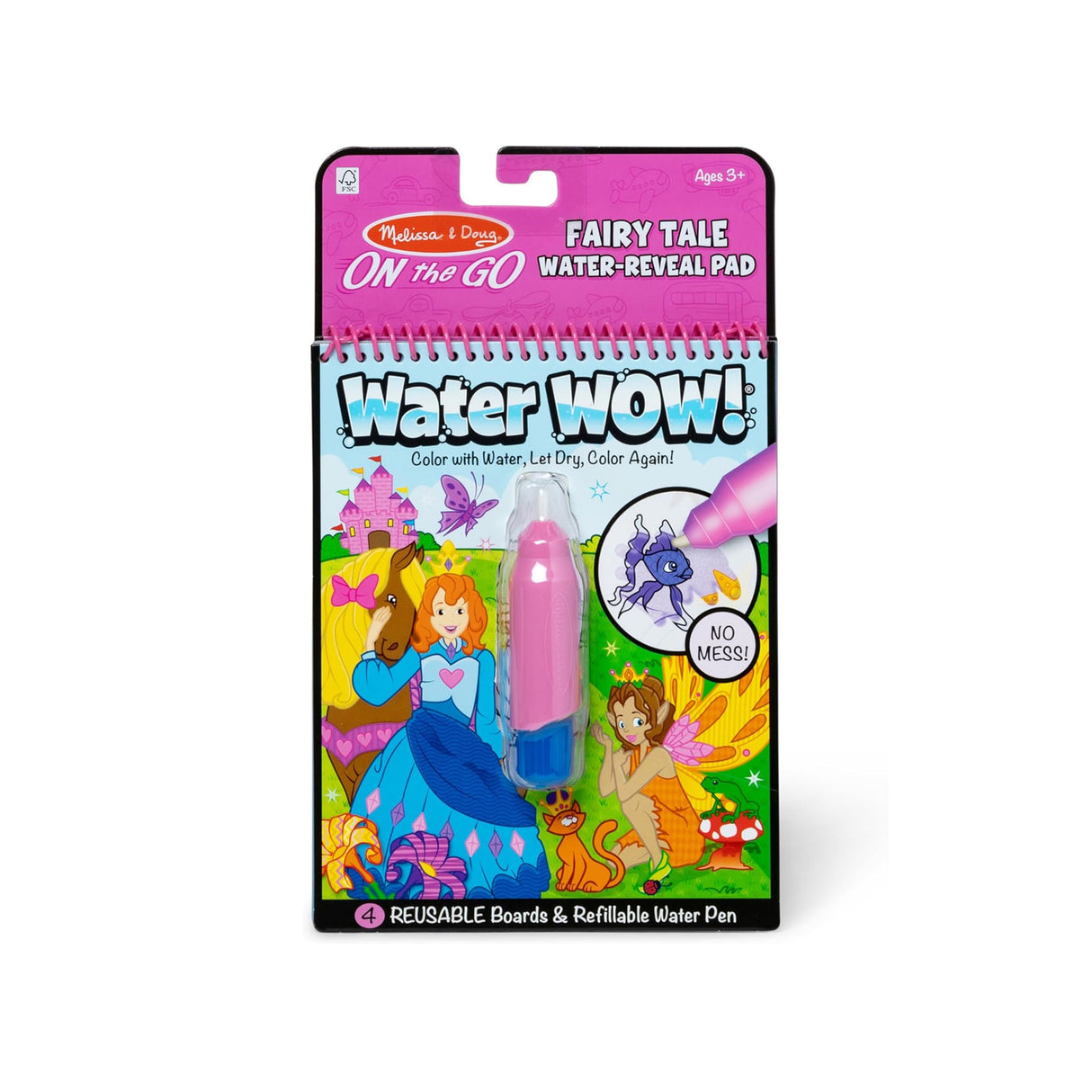 Melissa & Doug On the Go Water Wow! Reusable Water-Reveal Activity Pad - Fairy Tale