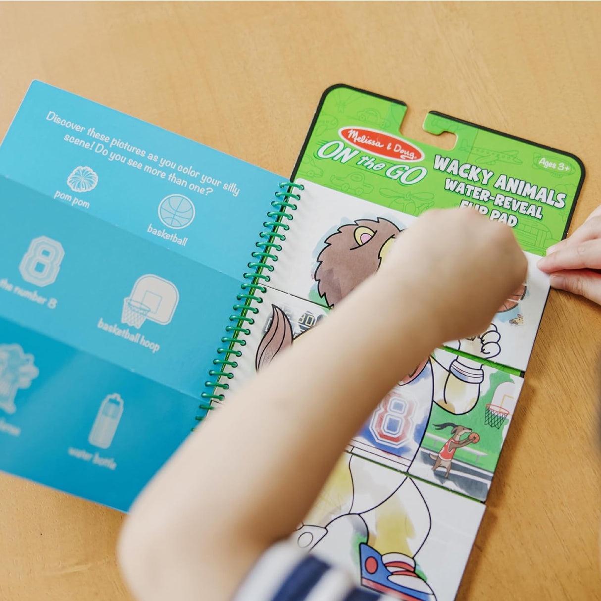 Melissa & Doug On the Go Water Wow! Reusable Water-Reveal Flip Pad - Wacky Animals