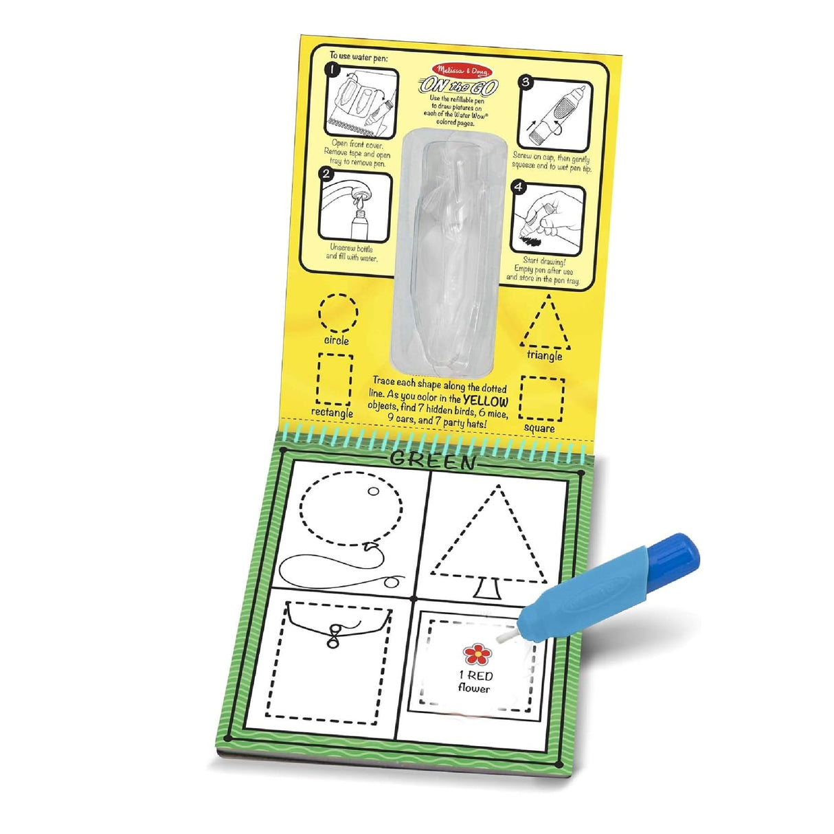 Melissa & Doug Water Reveal Pad Activity Pad- Colours and Shapes