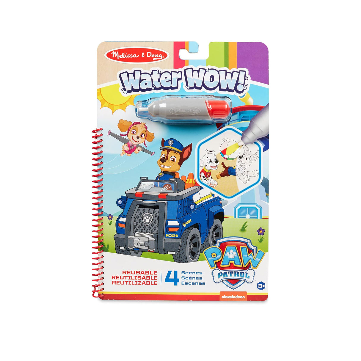 Melissa & Doug PAW Patrol Water Wow! Chase Water Reveal Travel Book Activity Pad