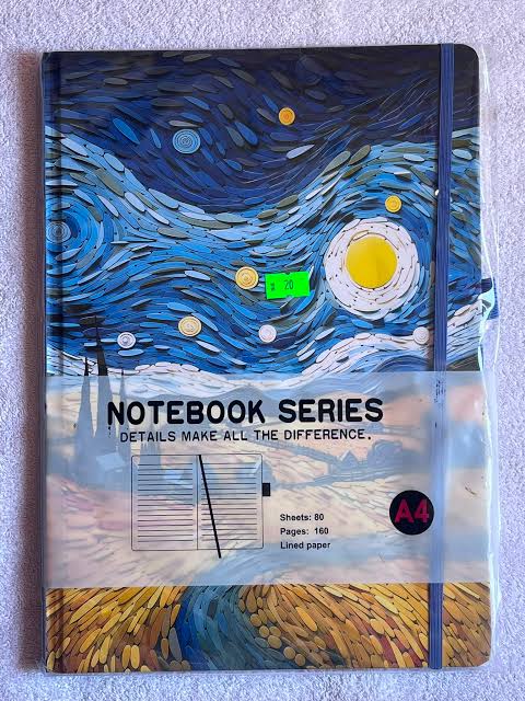 Agenda A4 Notebook – 80 Sheets, Assorted Designs