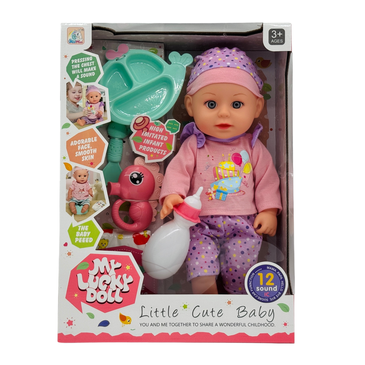 Baby Doll with 12 Sounds Interactive Features & Accessories Assorted Designs