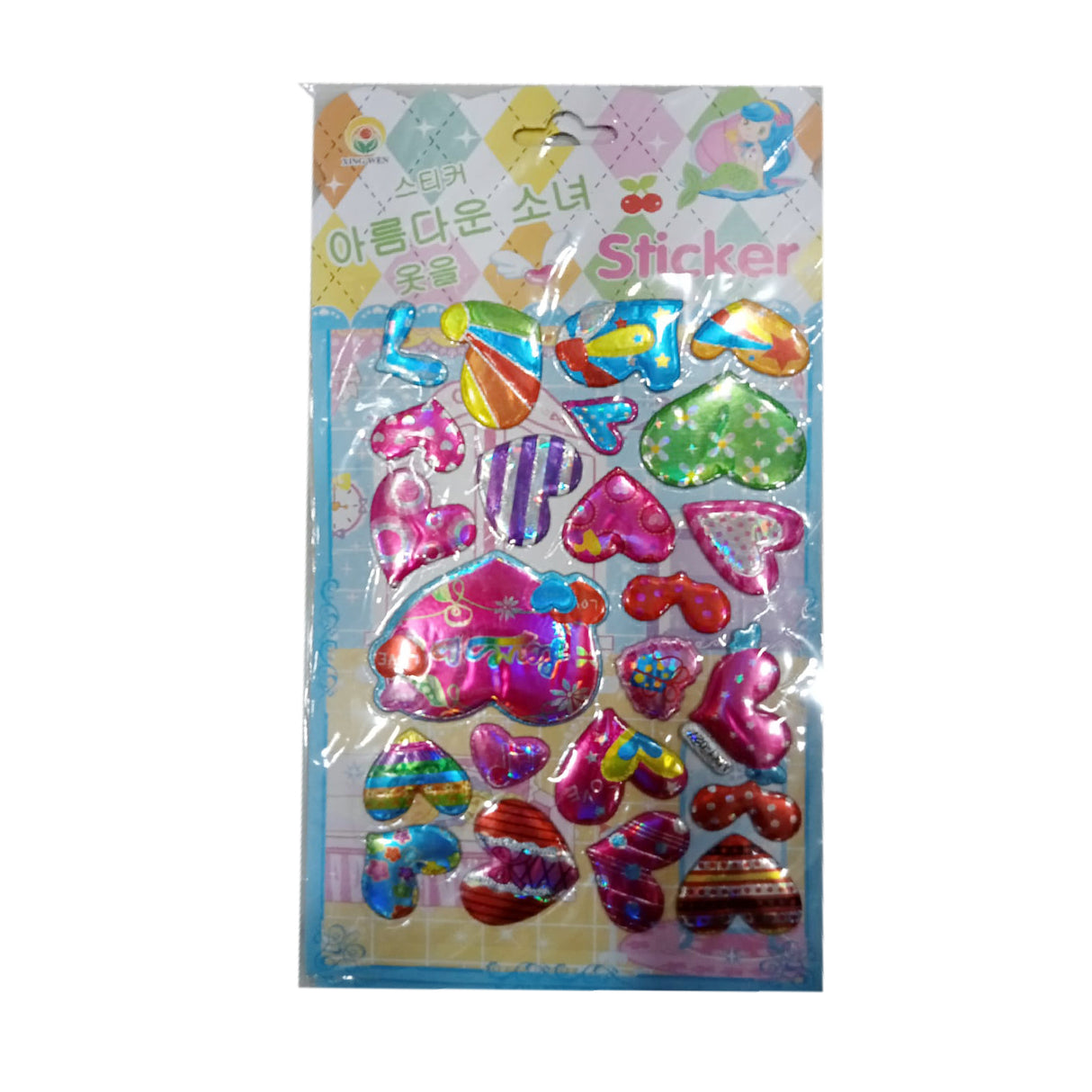 Love Heart Puffy Stickers Mx1 027