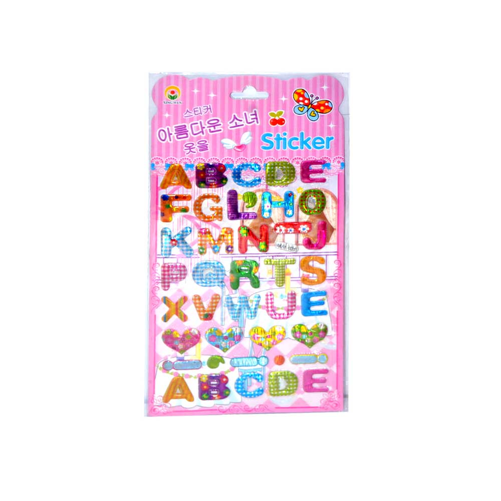 Alphabet Puffy Stickers Style MX