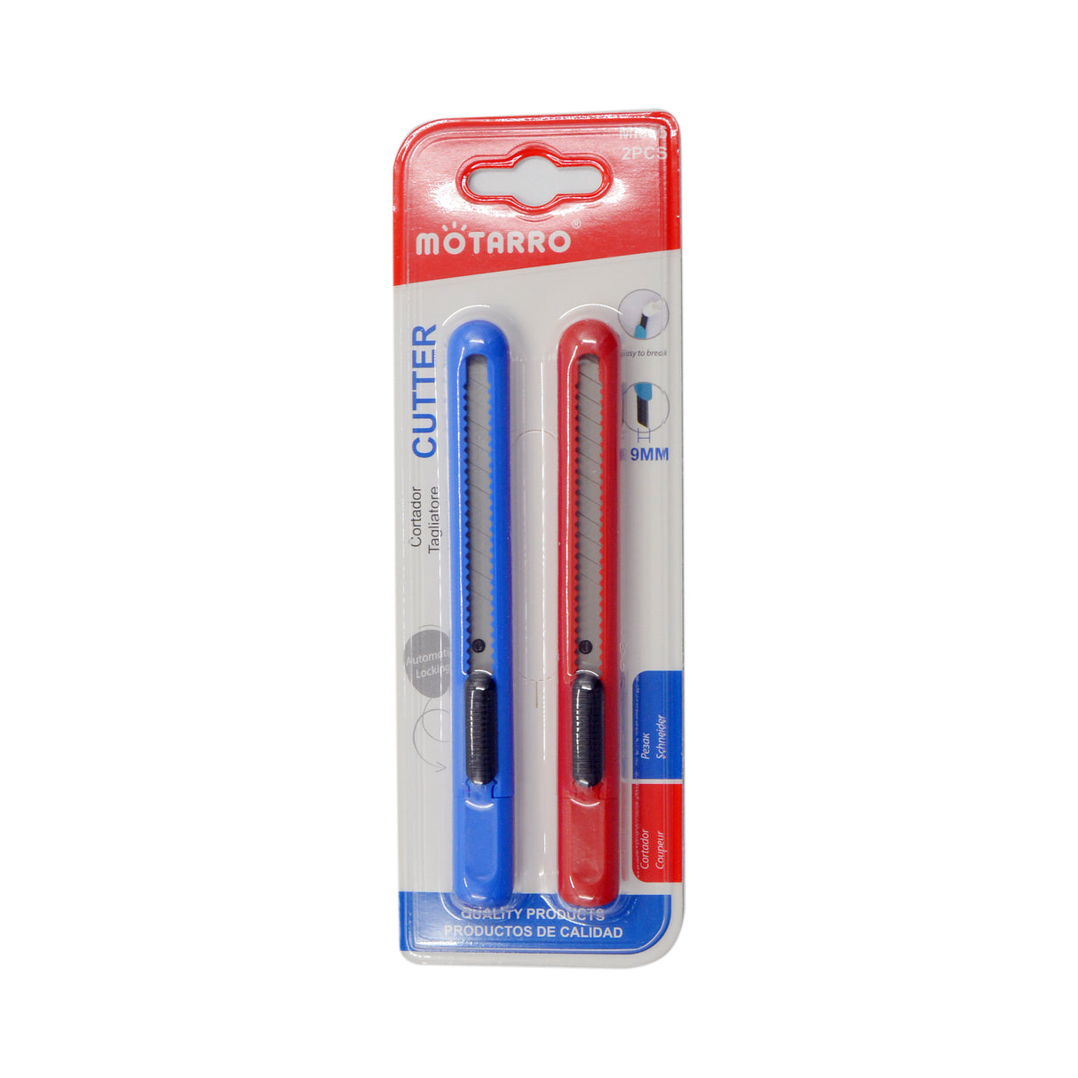 Cutter 9mm – 2pcs Set (Red & Blue)