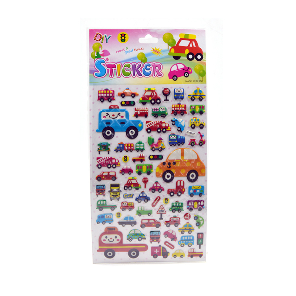 Vehicles Puffy Stickers