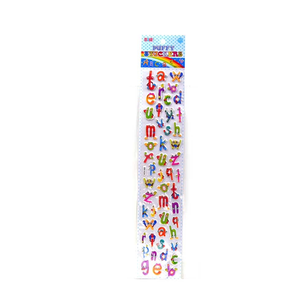 Alphabet Small Puffy Stickers