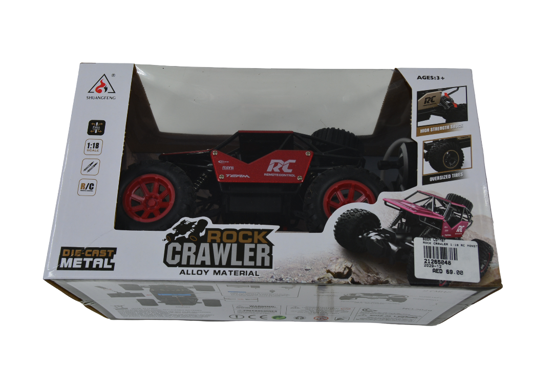 Rock Crawler 1:18 RC Monster Car (Assorted Designs, Sold as Single)