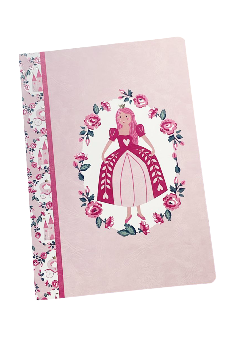 A4 Exercise Book – 48 Sheets, 90 GSM, Lined – Princess Design