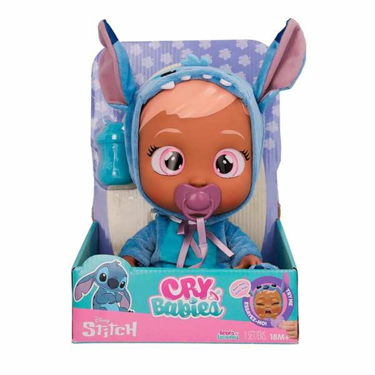 Cry Babies Disney Stitch -12" Baby Doll Stitch Themed Pajamas for Girls and Kids 18M and up