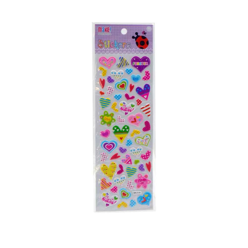 Love Heart Puffy Stickers Mk T19