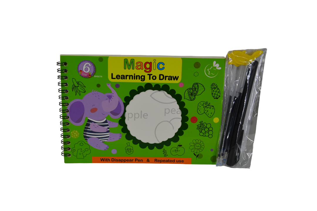 Magic Learning Book with Pen & Refill (Assorted Designs, Sold as Single)