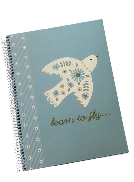A4 Hardcover Spiral Notebook – 80 Sheets, 90 GSM, Lined – Birds Design