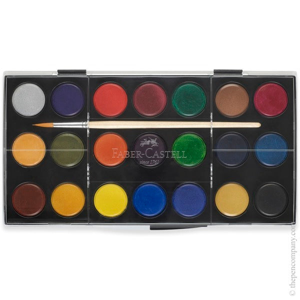 Faber-Castell Watercolours Tablet with 2 Brushes 21 PCS