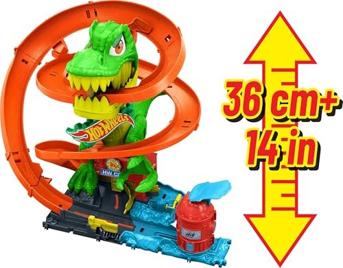 Hot Wheels City T Rex Blaze Battle Playset