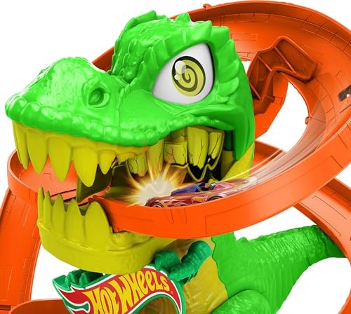 Hot Wheels City T Rex Blaze Battle Playset