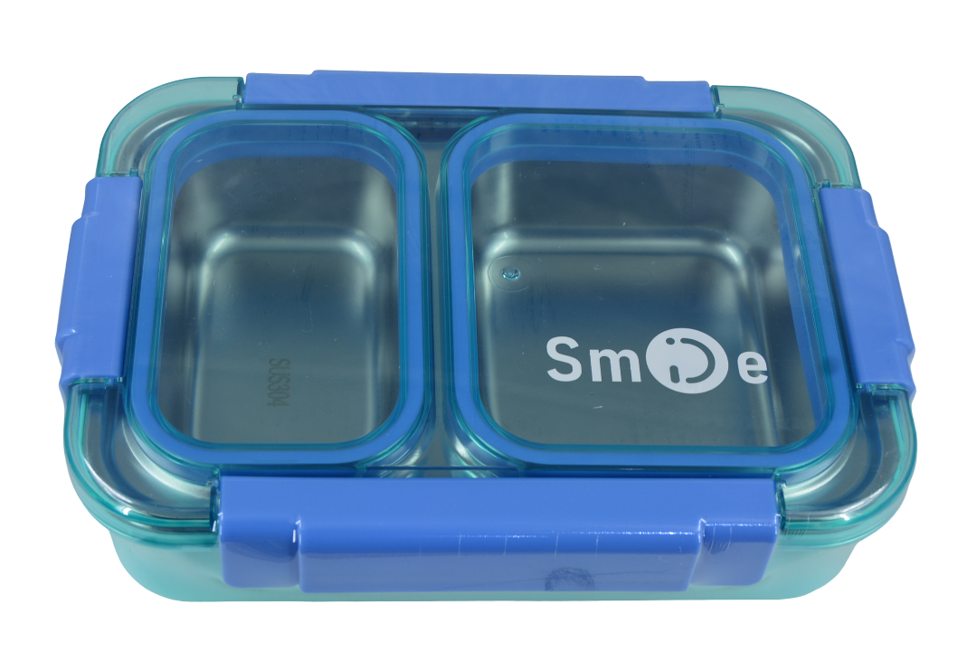 Smile Stainless Steel Lunch Box (Assorted Designs, Sold as Single)