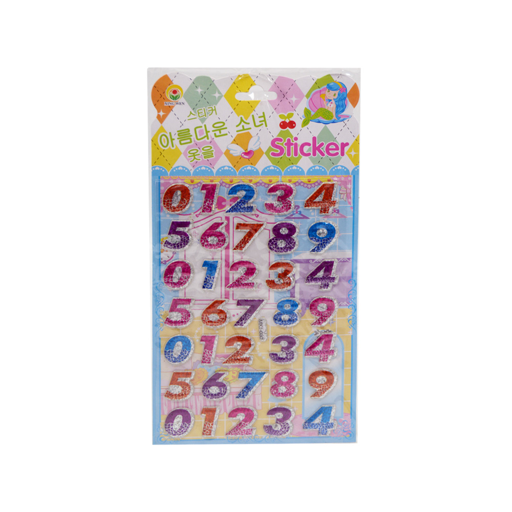 Numbers Puffy Stickers Mx1 030