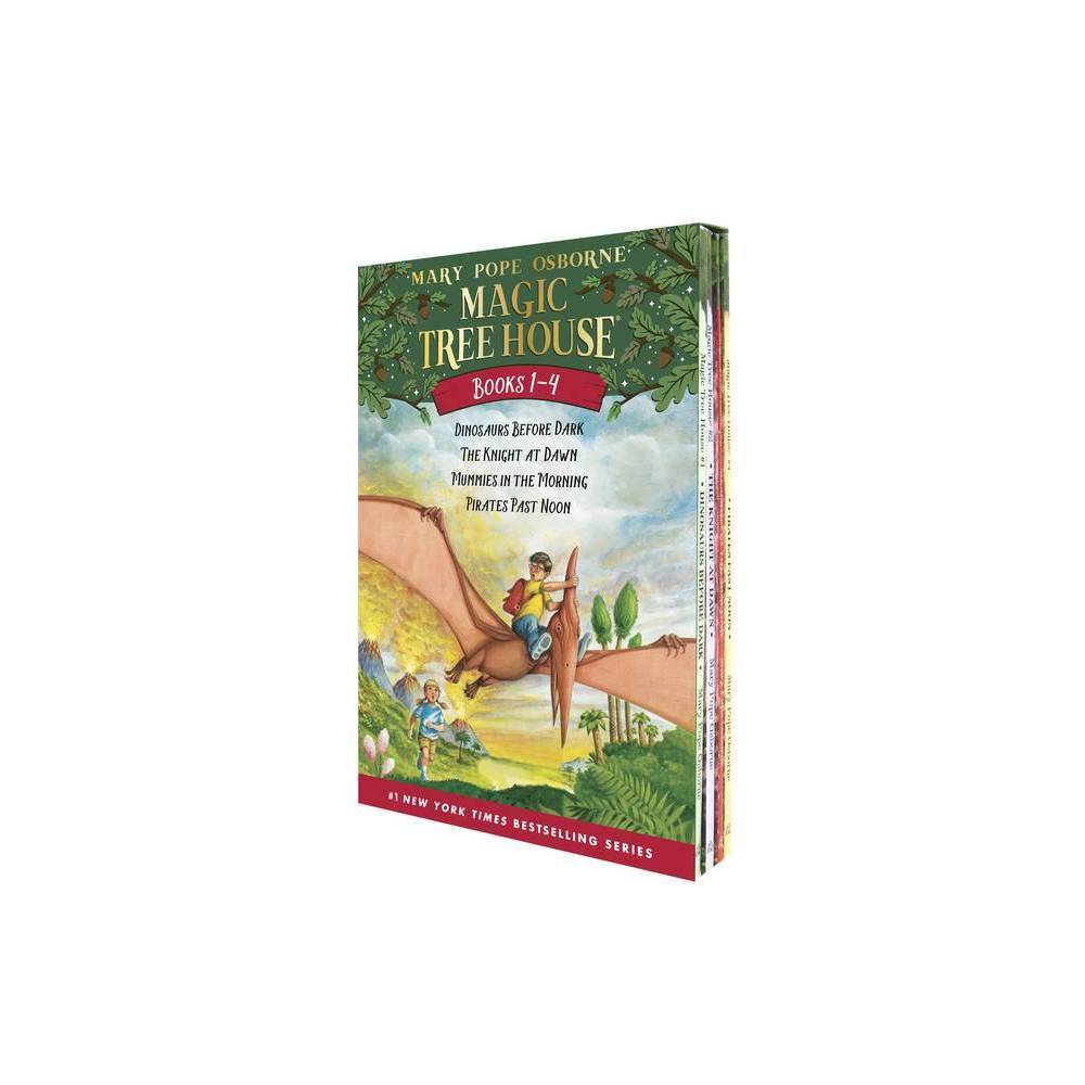 Magic Tree House Series by Mary Pope Osborne: Books 1-4 Box Set - Ages 6-9 - Paperback