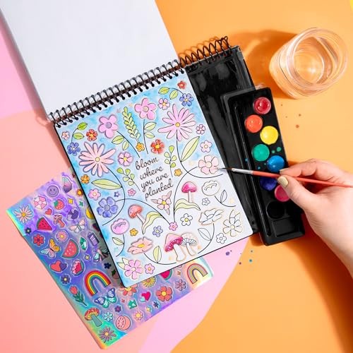 Fashion Angels Do What You Love Watercolor Poster Set - Inspirational DIY Painting Kit for Girls - Includes 10 Posters & 8 Non-Toxic Washable Watercol