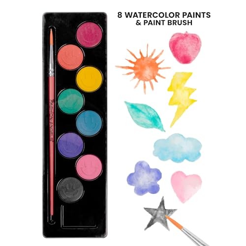 Fashion Angels Do What You Love Watercolor Poster Set - Inspirational DIY Painting Kit for Girls - Includes 10 Posters & 8 Non-Toxic Washable Watercol