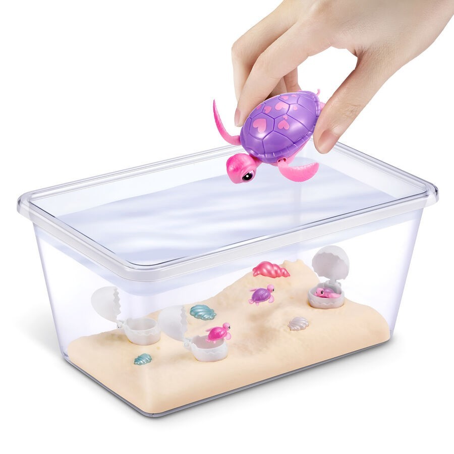 Pets Alive Mama & Baby Surprise Mama Turtle - Interactive Turtle with Hatching Eggs and 2-4 Baby Turtles - Assorted