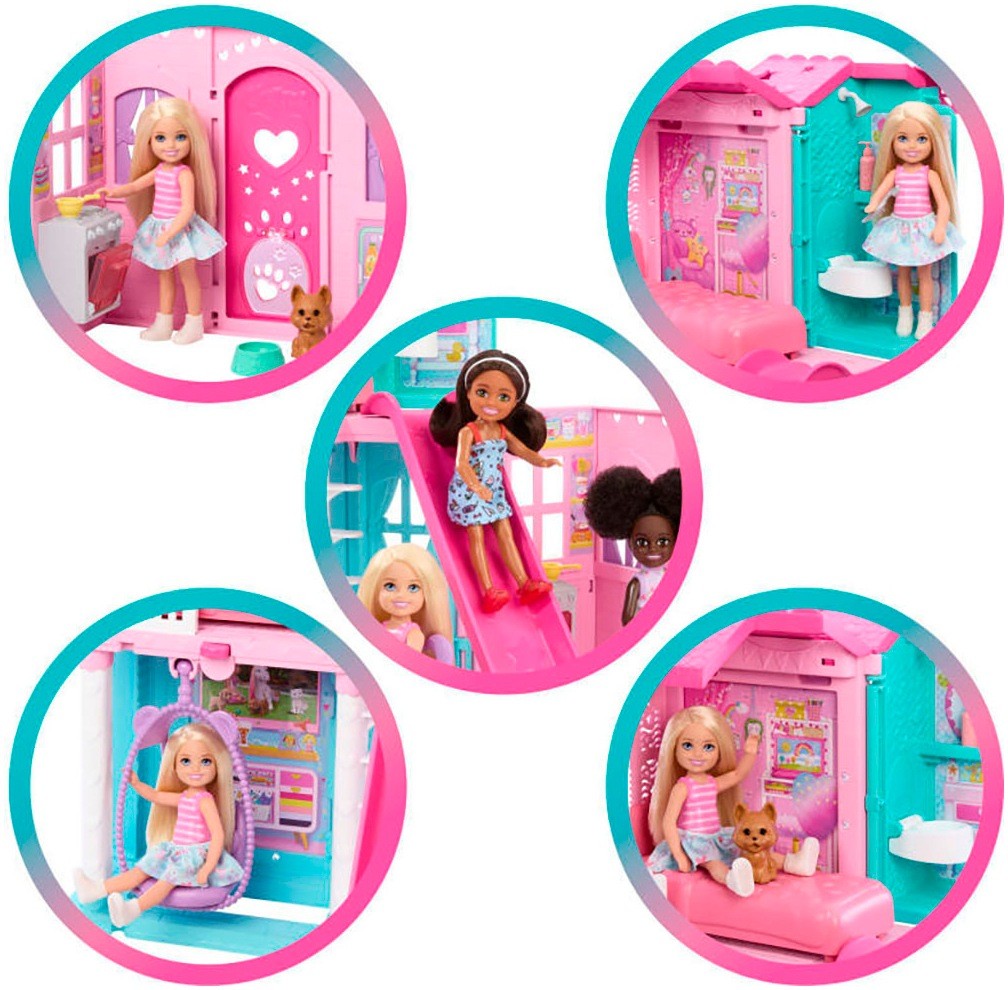 Barbie Chelsea Toy Dollhouse With 15+ Accessories