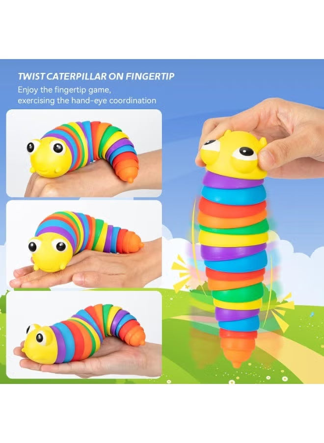 Sotnof Caterpillar Slug Bath Toy with Sound – Multicolor