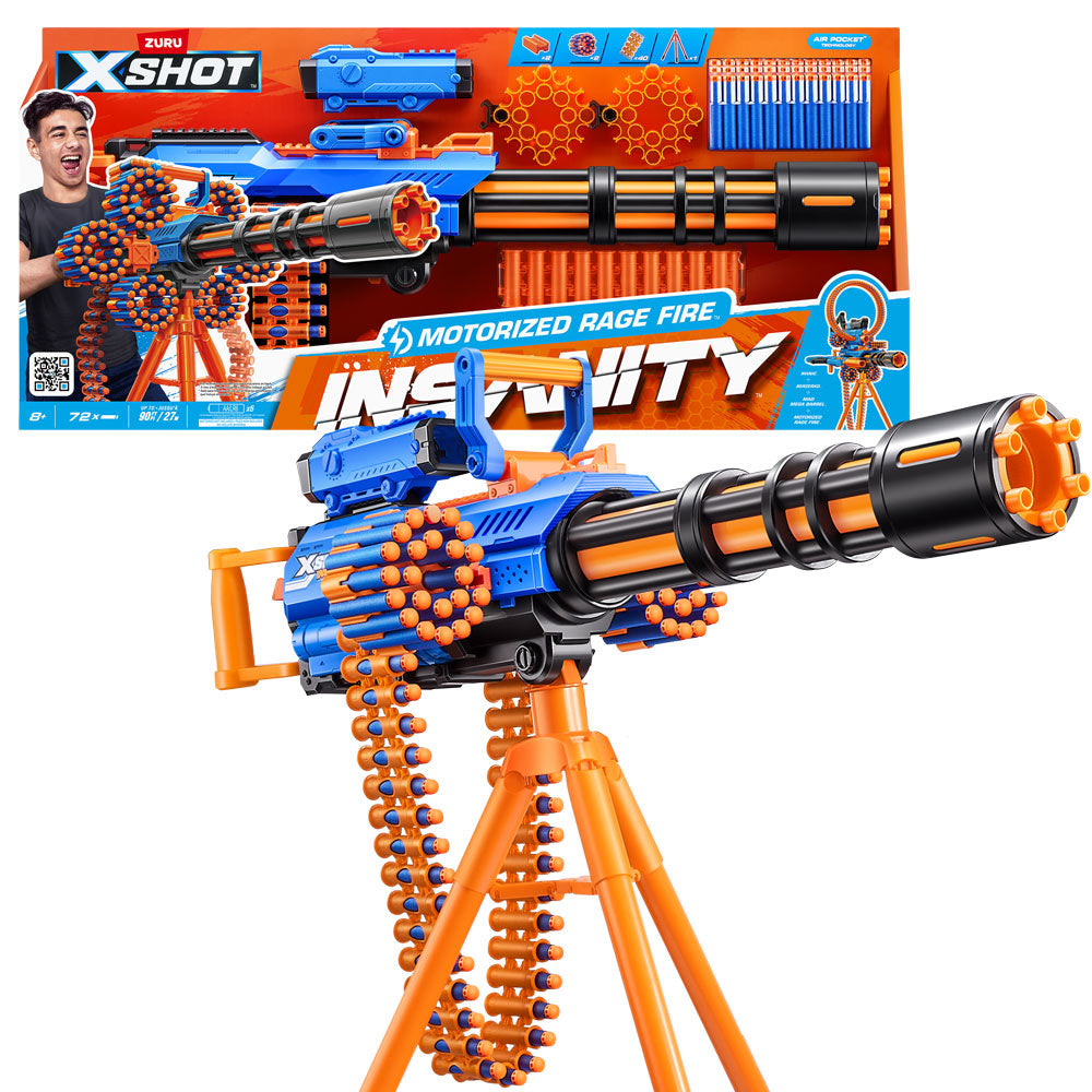XShot Insanity Motorized Rage Fire by Zuru 72 Darts Blaster Toy
