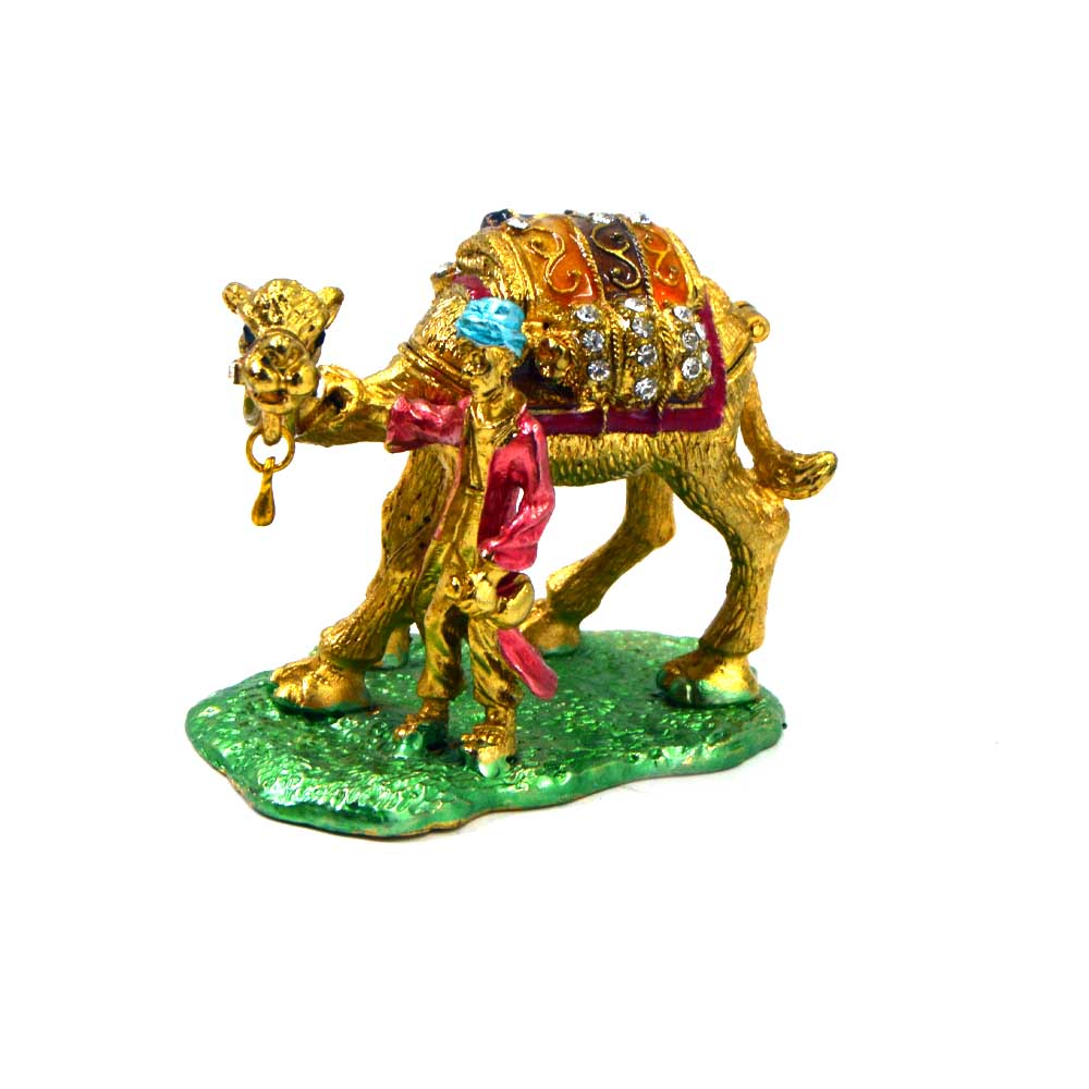 Camel And Arabs Metal Showpiece