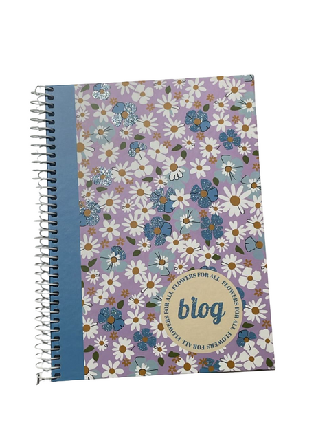 A5 Hardcover Spiral Notebook – 80 Sheets, 90 GSM, Lined – Flowers Design