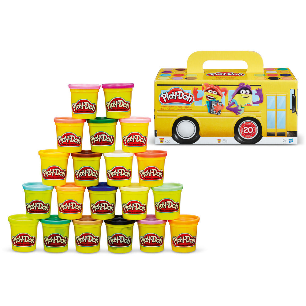 Large Set of Play-Doh Super Colour Pack of Big 20 Cans