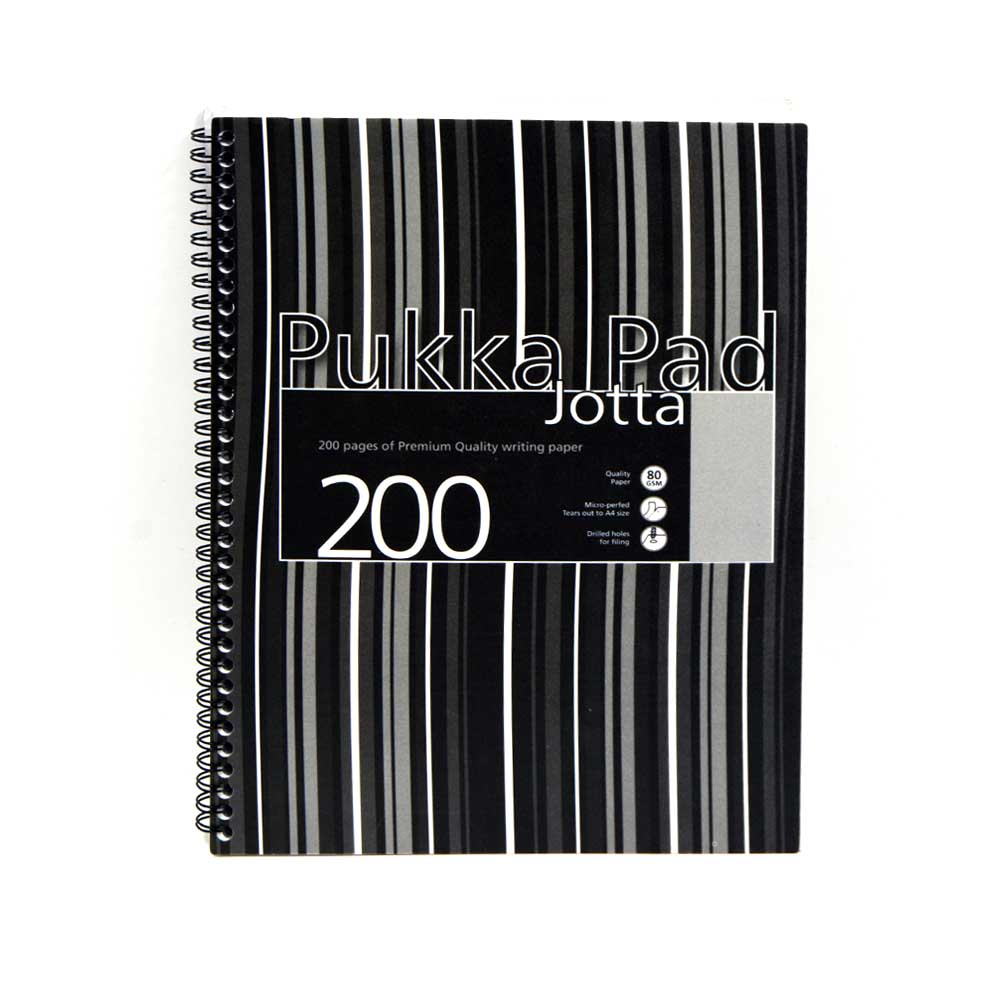A4 Spiral Jotta Pad – Ruled – Black – Discontinued