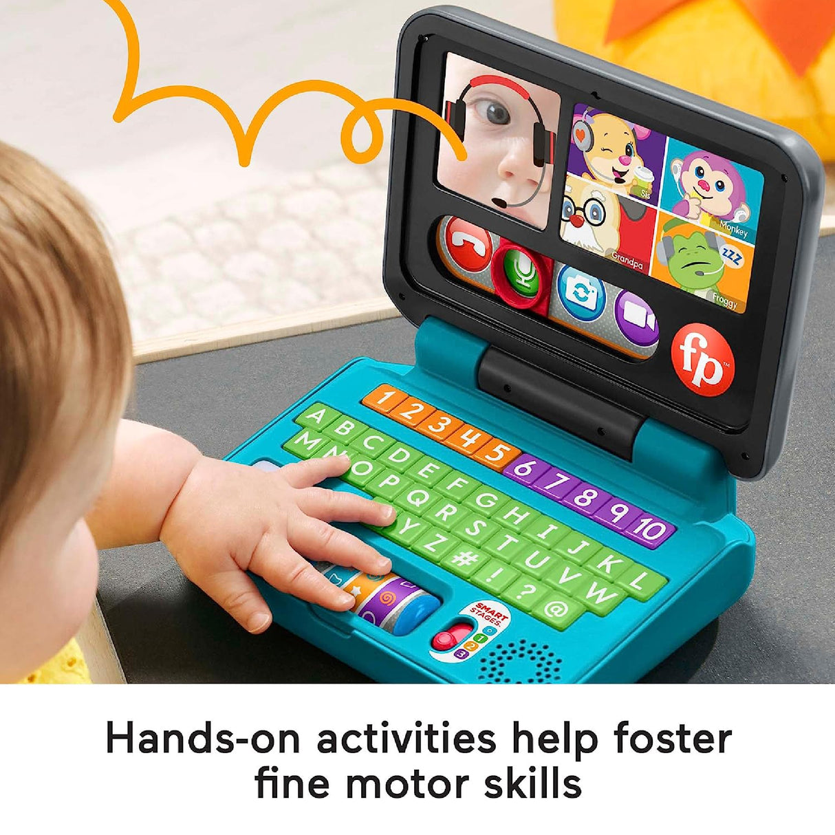 Fisher-Price Laugh & Learn Baby to Toddler Toy Let's Connect Laptop Pretend Computer