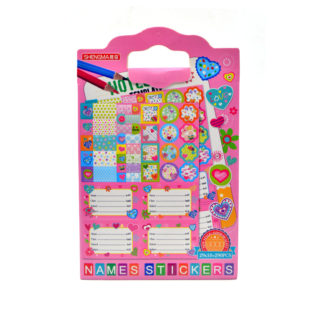 Name Tag Stickers 290 Pcs