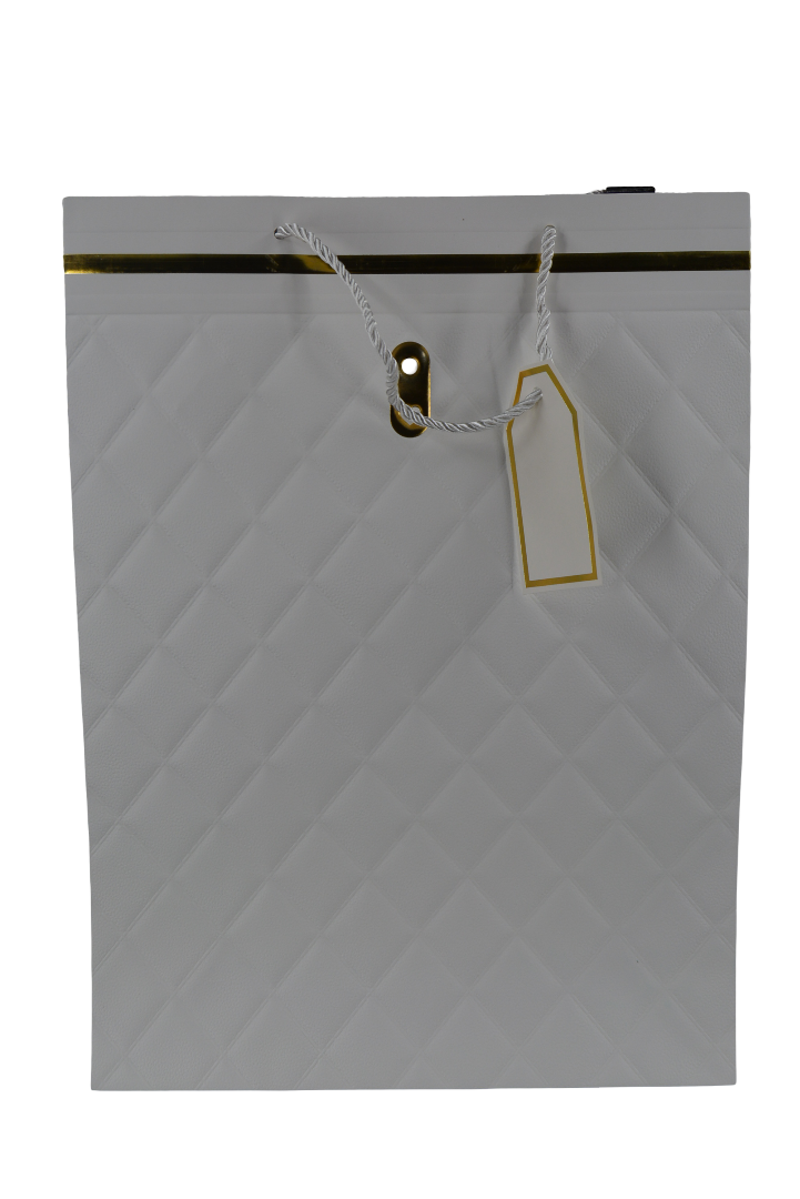 Paper Gift Bag White / Blue Color 31x42x12