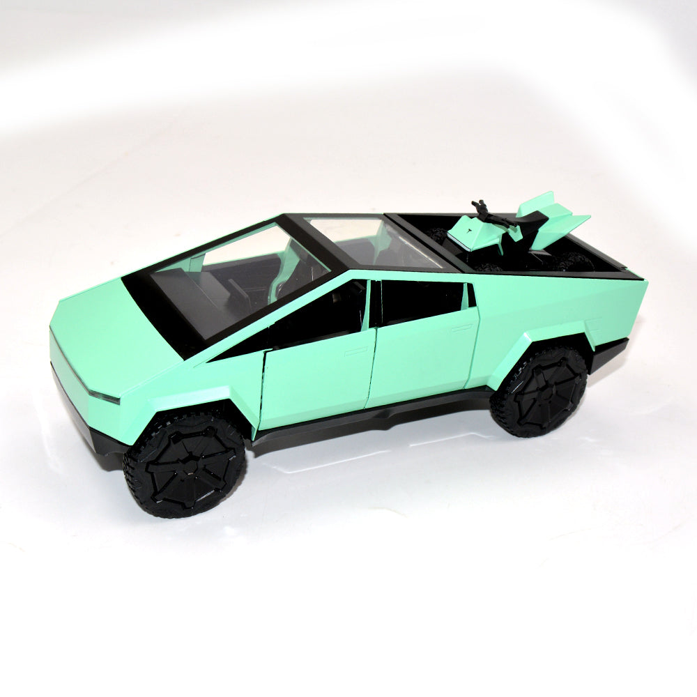 Tesla Cybertruck With Quad Bike Model 1:24 Scale (3 Assorted Colors, Sold As Single)