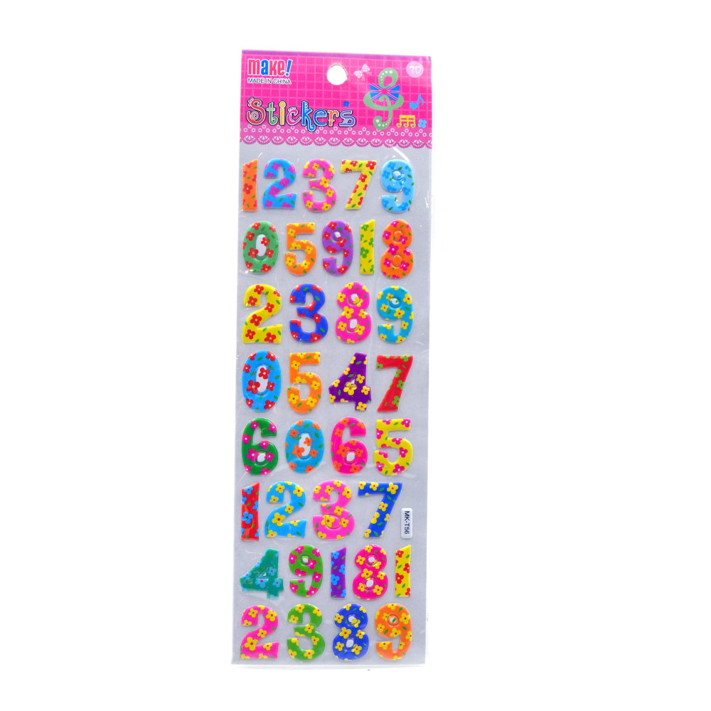Numbers Puffy Stickers Mk T56