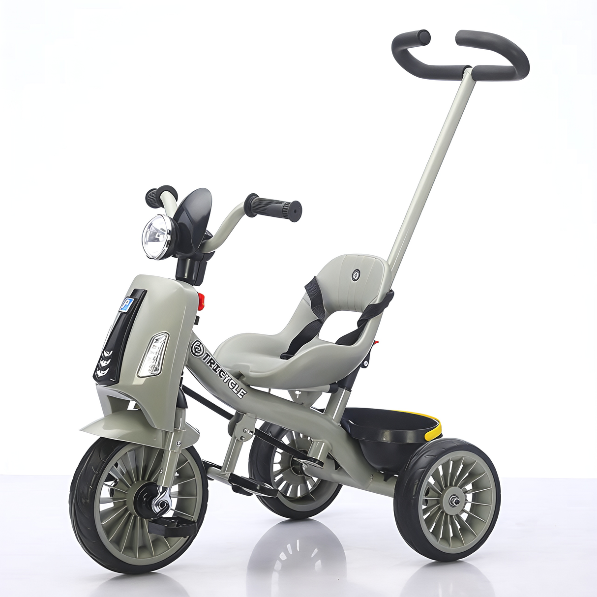 Tricycle Proride Vespa Model with Push Bar Silver