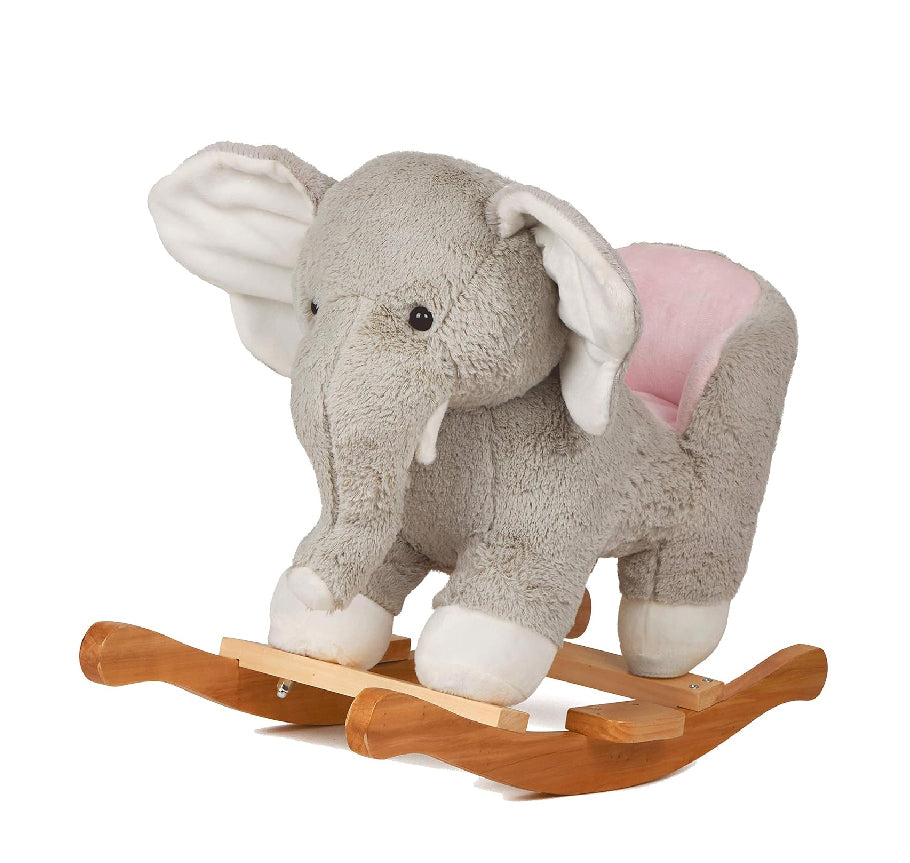 Rocking Horse Wooden Rockers with Seat Elephant Ride