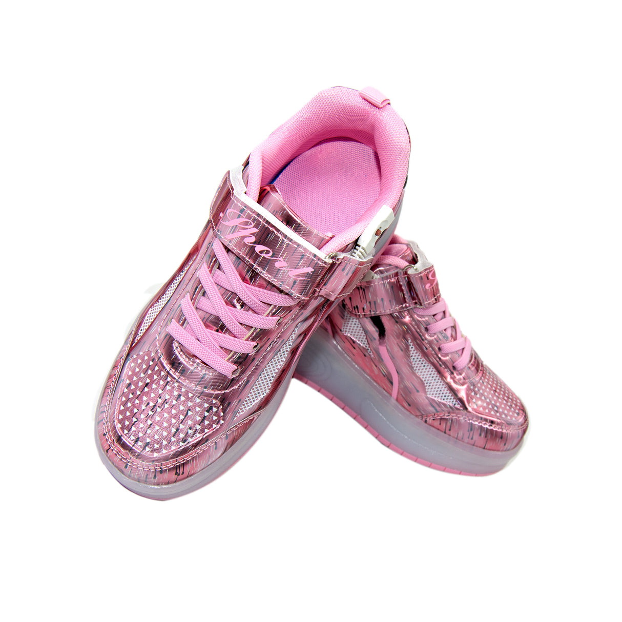 Roller Skates Shoes With LED lights  - Pink