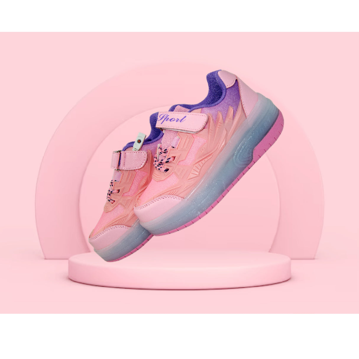 Roller Skates Shoes With LED lights  - Pink