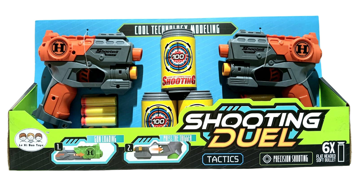 Soft Dart Gun Duel Set Double Shooting Toy for Kids