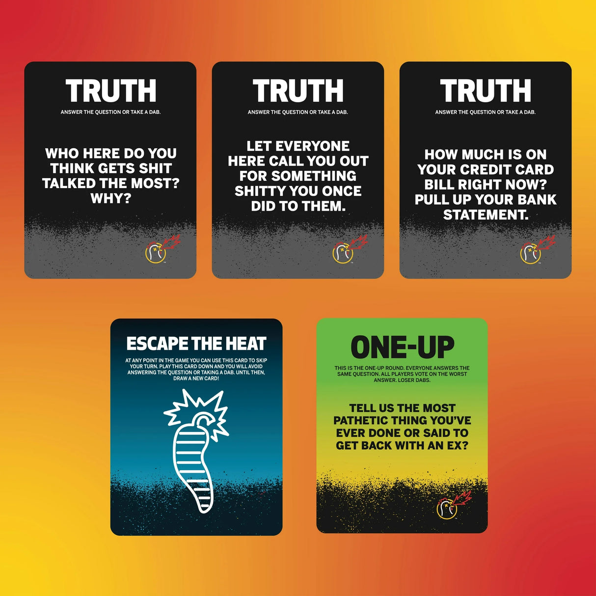 Hot Ones Truth or Dab the Game - Hot Sauce Included (Ages 17+)