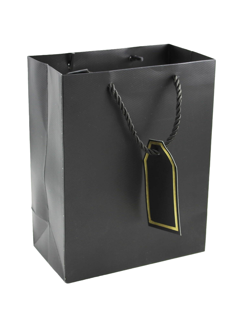 Paper Gift Bag Black Color 31x42x12